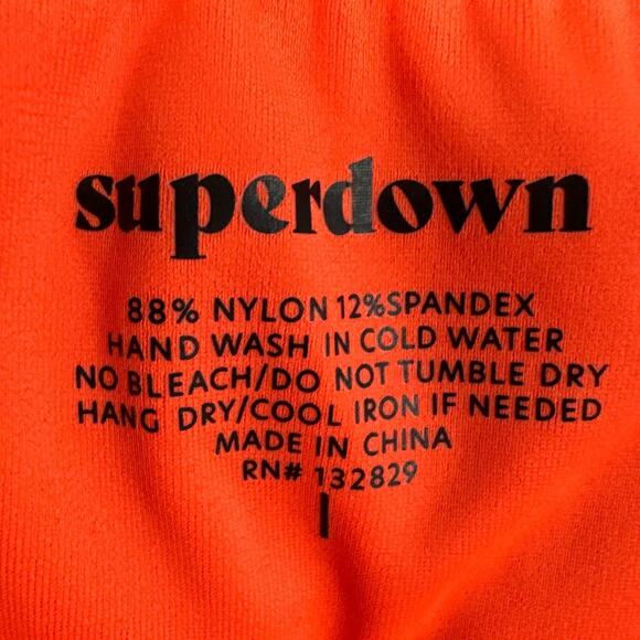 Superdown Raquel String Bikini Bottom Neon Orange L  NWT Revolve Super Cheeky - Picture 8 of 8